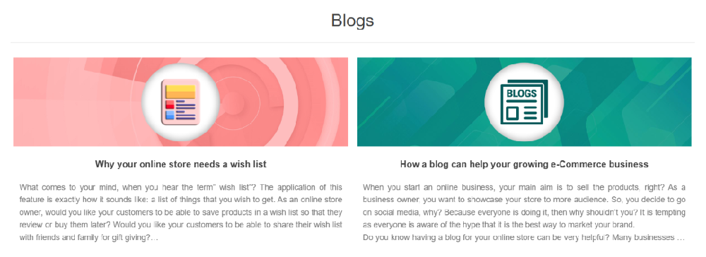 Enhanced nop blog display on storefront